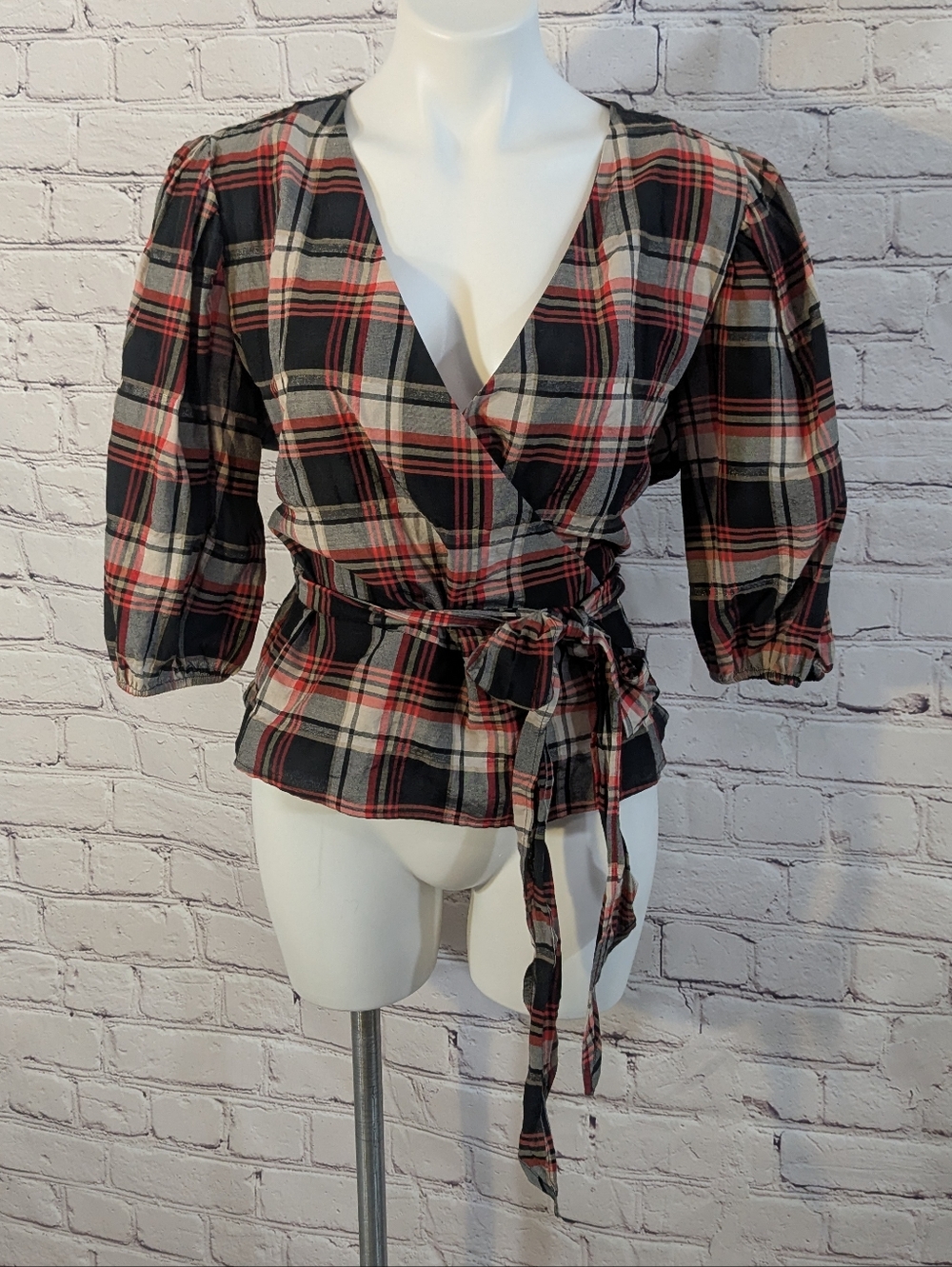 H&M Plaid Blouse
